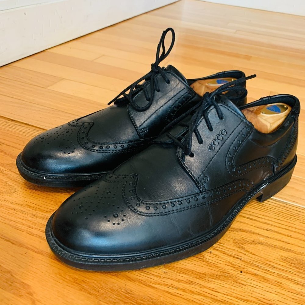 ECCO Men's Oxford Black Dress Lace Up Shoes US Size 9